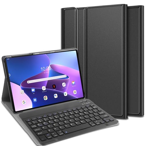 Cazy Tastatur Hülle Kompatibel mit Lenovo Tab M10 Plus Gen 3 - Schutz Etui mit magnetisch Abnehmbarer Tastatur - Layout: QWERTY von Cazy