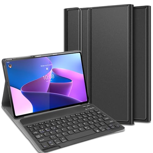 Cazy Tastatur Hülle Kompatibel mit Lenovo Tab P12 Pro - Schutz Etui mit magnetisch Abnehmbarer Tastatur - Layout: Qwertz von Cazy