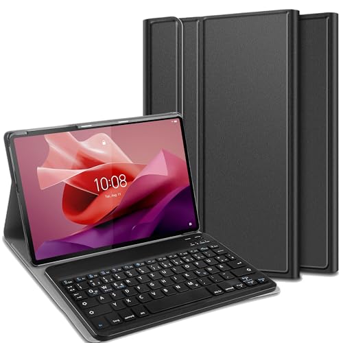 Cazy Tastatur Hülle Kompatibel mit Lenovo Tab P12 - Schutz Etui mit magnetisch Abnehmbarer Tastatur - Layout: Qwertz von Cazy