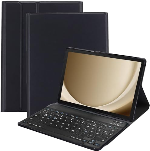 Cazy Tastatur Hülle Kompatibel mit Samsung Galaxy Tab A9+ - Schutz Etui mit magnetisch Abnehmbarer Tastatur - Layout: Qwertz von Cazy