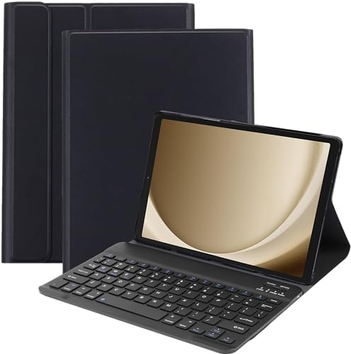 Cazy Tastatur Hülle Kompatibel mit Samsung Galaxy Tab A9 - Schutz Etui mit magnetisch Abnehmbarer Tastatur - Layout: QWERTY von Cazy