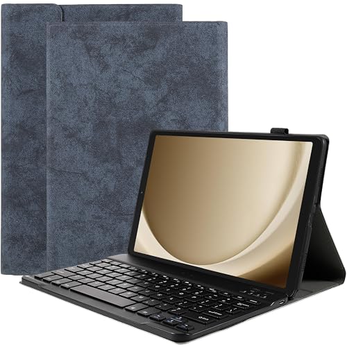 Cazy Tastatur Hülle Kompatibel mit Samsung Galaxy Tab A9 mit magnetisch Abnehmbarer Tastatur - Layout: QWERTY Blau von Cazy