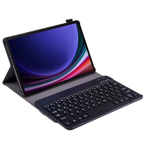 Cazy Tablet-Hülle mit Tastatur geeignet für Samsung Galaxy Tab S10 FE/Tab S9 FE/Tab S9 - QWERTY Bluetooth Tastatur-Hülle - Schwarz von Cazy