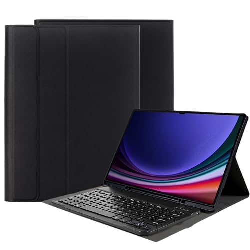 Cazy Tastatur Hülle Kompatibel mit Samsung Galaxy Tab S9 Ultra - Schutz Etui mit magnetisch Abnehmbarer Tastatur - Layout: Qwertz von Cazy