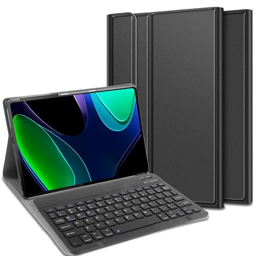 Cazy Tastatur Hülle Kompatibel mit Xiaomi Pad 6 - Schutz Etui mit magnetisch Abnehmbarer Tastatur - Layout: QWERTY von Cazy