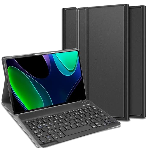 Cazy Tastatur Hülle Kompatibel mit Xiaomi Pad 6 - Schutz Etui mit magnetisch Abnehmbarer Tastatur - Layout: Qwertz von Cazy
