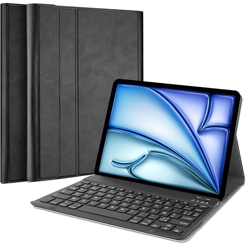 Cazy Tastatur Hülle Kompatibel mit iPad Air 2022 (5th Gen)/iPad Air 2020 (4th Gen) - Schutz Etui mit magnetisch Abnehmbarer Tastatur - Layout: Azerty von Cazy