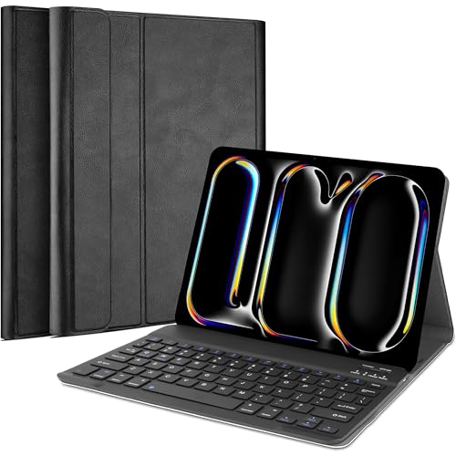 Cazy Tastatur Hülle Kompatibel mit iPad Pro 11 2022 4th (Gen)/Pro 11 2021 (3rd Gen) - Schutz Etui mit magnetisch Abnehmbarer Tastatur - Layout: QWERTY von Cazy