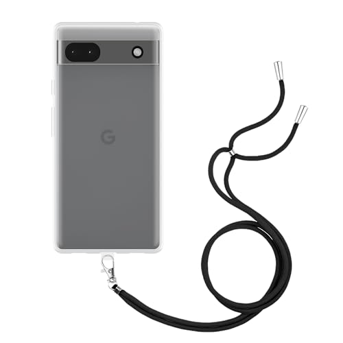 Handykette Hülle Kompatibel mit Google Pixel 6a - Silikon Handyhülle mit Band Necklace Hülle - Transparant von Cazy