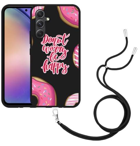 Handykette Hülle Schwarz Kompatibel mit Samsung Galaxy A54 Donut Worry Handykette Hülle Schwarz Kompatibel mit Samsung Galaxy A54 Donut Worry von Cazy