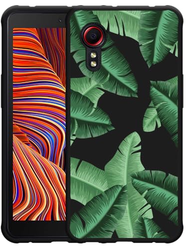 Hülle Schwarz Kompatibel mit Samsung Galaxy Xcover 5 - Palmenblätter Hülle Schwarz Kompatibel mit Samsung Galaxy Xcover 5 - Palmenblätter von Cazy