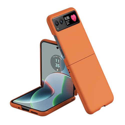 Hülle für Motorola Razr 40Anti-Fall Stoßfest PC Schutzhülle, Kratzfest, Hard Back Handyhülle Case - Orange von Cazy