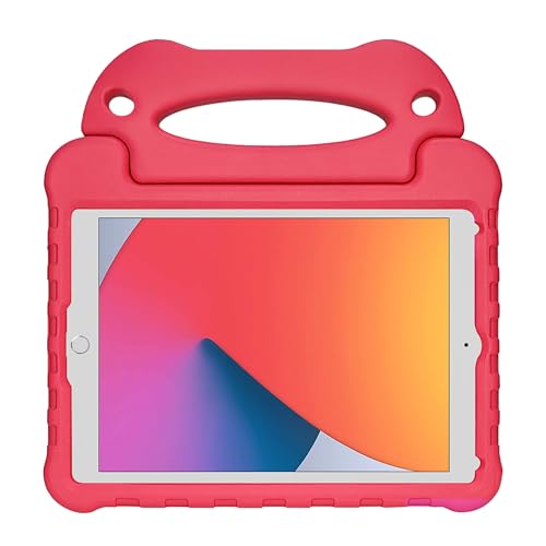 Schutzhülle Kompatibel mit iPad Air (3th Gen) 2019 Kinderhulle Back Cover Ultra für Kinder mit Griff - Rot von Cazy