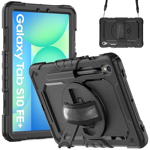 Tablet-Hülle geeignet für Samsung Galaxy Tab S10 FE Plus - Stoßfeste Hülle mit Displayschutz - Schwarz Tablet-Hülle geeignet für Samsung Galaxy Tab S10 FE Plus - Stoßfeste Hülle mit Displayschutz - Schwarz von Cazy