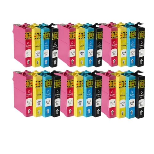 CbErFVK Kompatibel mit T0711 Tintenpatronen Stylus SX110 SX105 SX115 SX200 SX205 SX209 SX210 Tintenstrahldrucker(6set 24PK) von CbErFVK