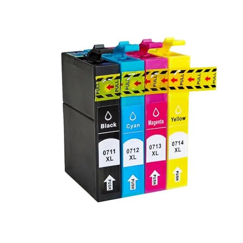 CbErFVK Kompatibel mit Tintenpatrone T0711 Stylus SX110 SX105 SX115 SX200 SX205 SX209 SX210 Tintenstrahldrucker(1SET) von CbErFVK