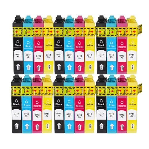 CbErFVK Kompatibel mit Tintenpatrone T0711 Stylus SX110 SX105 SX115 SX200 SX205 SX209 SX210 Tintenstrahldrucker(6SET) von CbErFVK