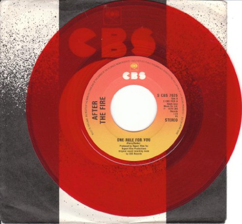 AFTER THE FIRE - ONE RULE FOR YOU 7in RED VINYL - NO CENTRE (30049) von Cbs