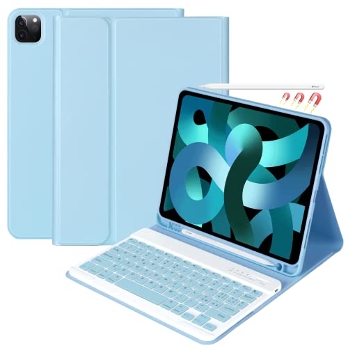 Tastatur für iPad Air 4 2020iPad 11 202111 202011 2018, Schutzhülle für iPad 10.9 mit italienischer Tastatur für iPad 11 2021 (3. Gen) Schutzhülle mit Bluetooth ohne Kabel, abnehmbare Tastatur und von Cc Store