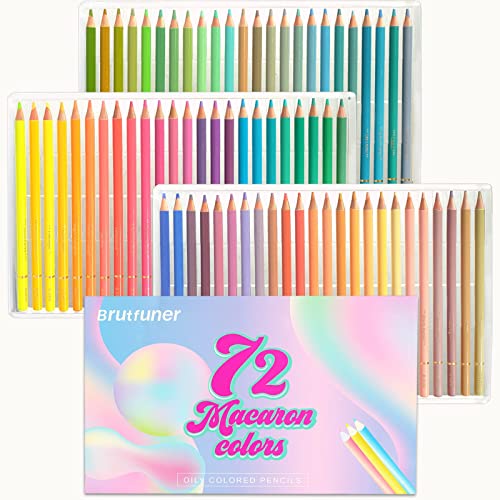 Ccfoud 72 Macaron Buntstifte Set, Pastellstifte Buntstifte für Erwachsene Kinder Künstler zum Ausmalen von Künstlern von Ccfoud