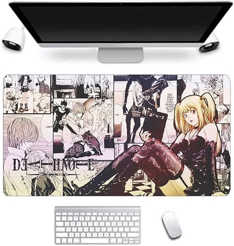 Ccipotatoo Death Note Mauspad, Anime-Mauspad, leicht, Yagami/L/Ryuuku, bedruckt, Gaming-Computer, Tastatur, Laptop-Matte, wasserabweisend, Mauspad für Büro, Studenten, Desktop (5) von Ccipotatoo