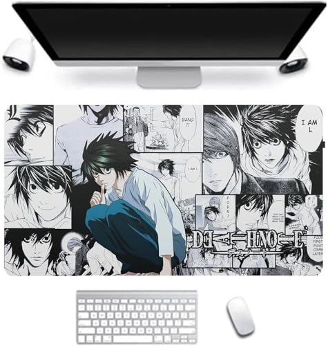 Ccipotatoo Death Note Mauspad, Anime-Mauspad, leicht, Yagami/L/Ryuuku, bedruckt, Gaming-Computer, Tastatur, Laptop-Matte, wasserabweisend, Mauspad für Büro, Studenten (1) von Ccipotatoo