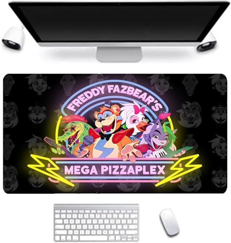 Ccipotatoo Fnaf Großes Mauspad mit Musterdesign, 300 x 800 mm, rutschfeste Gummiunterseite, geeignet für Desktop- und Laptop-Computer (Typ 1) von Ccipotatoo