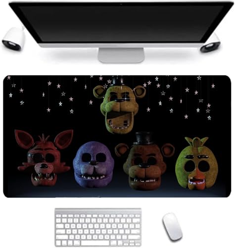 Ccipotatoo Fnaf Großes Mauspad mit Musterdesign, 300 x 800 mm, rutschfeste Gummiunterseite, geeignet für Desktop- und Laptop-Computer (Typ 3) von Ccipotatoo