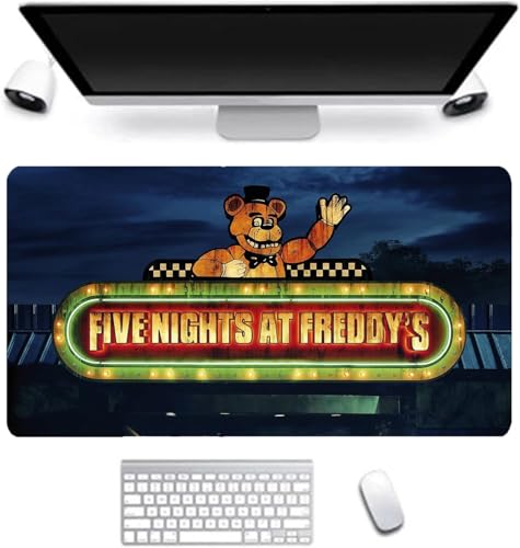 Ccipotatoo Fnaf Großes Mauspad mit Musterdesign, 300 x 800 mm, rutschfeste Gummiunterseite, geeignet für Desktop- und Laptop-Computer (Typ 4) von Ccipotatoo