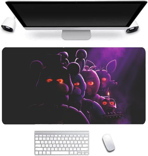Ccipotatoo Fnaf Großes Mauspad mit Musterdesign, 300 x 800 mm, rutschfeste Gummiunterseite, geeignet für Desktop- und Laptop-Computer (Typ 5) von Ccipotatoo