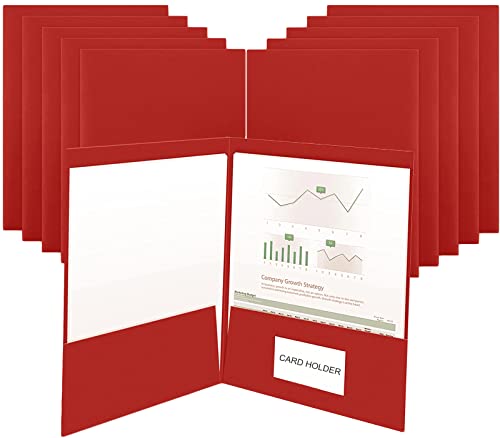 10 Stück Kraft Dokumentenmappe A4 Ordner Set Mit 2 Fächern Aktenordner Recycling Karton Aufbewahrungsmappe Bewerbungsmappen Präsentationsmappe POP Mappen Projektmappe für Präsentationen von Ccomage