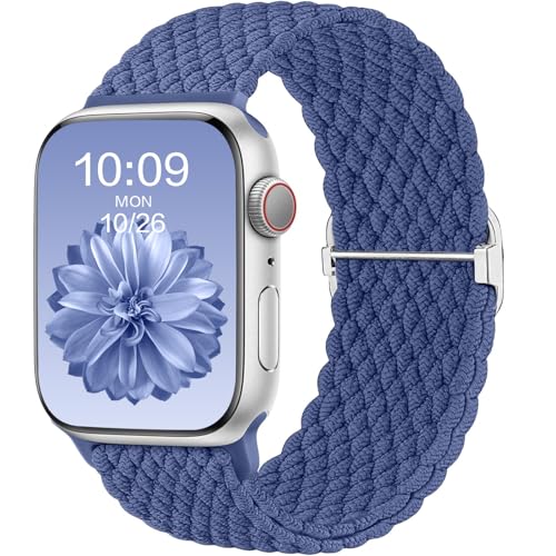 CeMiKa Kompatibel mit Apple Watch Armband 42mm 41mm 40mm 38mm Damen Herren, Geflochtenes Elastisches Nylon Solo Loop Band für iWatch Series 10 9 8 7 6 5 4 3 2 1 SE Ultra 2 1, Blau CeMiKa Kompatibel mit Apple Watch Armband 42mm 41mm 40mm 38mm Damen Herren, Geflochtenes Elastisches Nylon Solo Loop Band für iWatch Series 10 9 8 7 6 5 4 3 2 1 SE Ultra 2 1, Blau von CeMiKa
