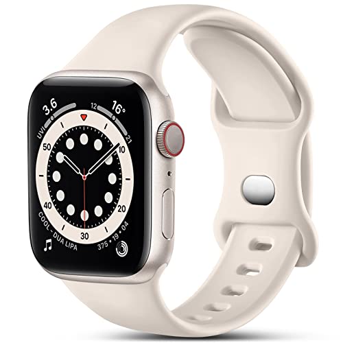 CeMiKa Kompatibel mit Apple Watch Armband 44mm 42mm 45mm 49mm, Ersatz Silikon Sport Armbänder Kompatibel mit iWatch Armband Series 9 8 7 6 5 4 3 2 1 SE, 42mm/44mm/45mm/49mm-M/L, Polarstern von CeMiKa