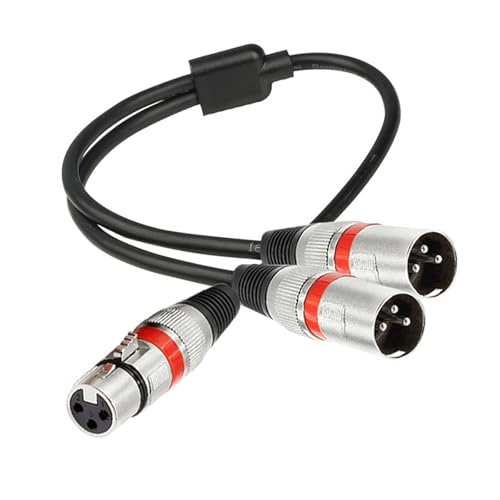 CeaBulo 3Pin Splitterkabel Mit Doppelter Abschirmung 50 Cm Kabel Für HIFI Hörübertragung Und Geräuschreduzierungskabel von CeaBulo
