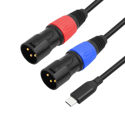 USB C Zu Double 3Pin Männlichem Soundkabel USB C Bis 3Pin Männlicher Mikrofon Mic Adapter Für Verstärker Aktive Lautsprecher Mischen Konsolen von CeaBulo