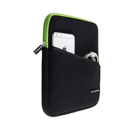 Neopren-Schutzhülle für Tablets mit 10 Zoll,25.4 cm Microsoft Surface Go,10.1 Zoll Acer Iconia One 10/Iconia Tab 10, 25.7 cm (10.2 Zoll) Google Pixel C mehrfarbig schwarz,grün 25.7 cm von Cecety TM
