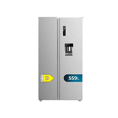 Cecotec American 559-Liter-Kühlschrank Bolero CoolMarket SBS 562 Inox D. 177 cm hoch und 90 cm breit, Klasse D, Multi-Air-Flow-System, absolut kein Frost, Inverter plus Motor von Cecotec