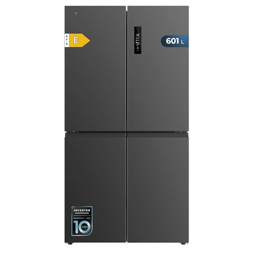 Cecotec Amerikanischer Kühlschrank No Frost 4 Türen Dunkel Inox 601 L Bolero CoolMarket 4D 601 Dark E. Klasse E, Dunkler 4-Türen Kühlschrank, NoFrost, Inverter-Motor und Fast Cooling Funktionen Cecotec Amerikanischer Kühlschrank No Frost 4 Türen Dunkel Inox 601 L Bolero CoolMarket 4D 601 Dark E. Klasse E, Dunkler 4-Türen Kühlschrank, NoFrost, Inverter-Motor und Fast Cooling Funktionen von Cecotec