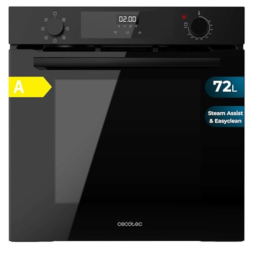 Cecotec Backofen 60 cm Bolero Hexa M226000 Glass Black A. 2800 W, 72 l, 7 Funktionen, Grillmodus, Fan Assisted Grill, Konvektionsmodus, Defrost, Steam Base X2, Steam EasyClean, Steam Assist Cecotec Backofen 60 cm Bolero Hexa M226000 Glass Black A. 2800 W, 72 l, 7 Funktionen, Grillmodus, Fan Assisted Grill, Konvektionsmodus, Defrost, Steam Base X2, Steam EasyClean, Steam Assist von Cecotec