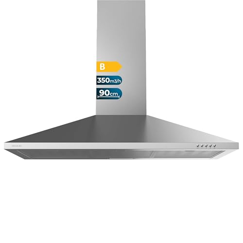 Cecotec Bolero Flux PM 903500 Edelstahl B Dunstabzugshaube, 90 cm, Edelstahl, 65 W, Saugleistung 350 m³/h, mechanische Steuerung, 3 Leistungsstufen, Licht und Kohlefilter Cecotec Bolero Flux PM 903500 Edelstahl B Dunstabzugshaube, 90 cm, Edelstahl, 65 W, Saugleistung 350 m³/h, mechanische Steuerung, 3 Leistungsstufen, Licht und Kohlefilter von Cecotec