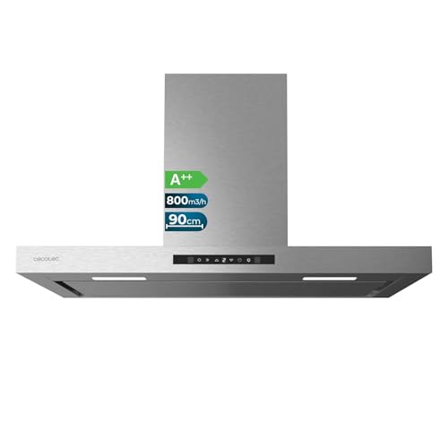 Cecotec Bolero Flux TT 908000 Dunstabzugshaube, 90 cm, Edelstahl, 800 m³/h, Motor 210 W, Energieeffizienzklasse A++, Glas-Touchscreen schwarz, 3 Stufen, Kohlefilter Cecotec Bolero Flux TT 908000 Dunstabzugshaube, 90 cm, Edelstahl, 800 m³/h, Motor 210 W, Energieeffizienzklasse A++, Glas-Touchscreen schwarz, 3 Stufen, Kohlefilter von Cecotec