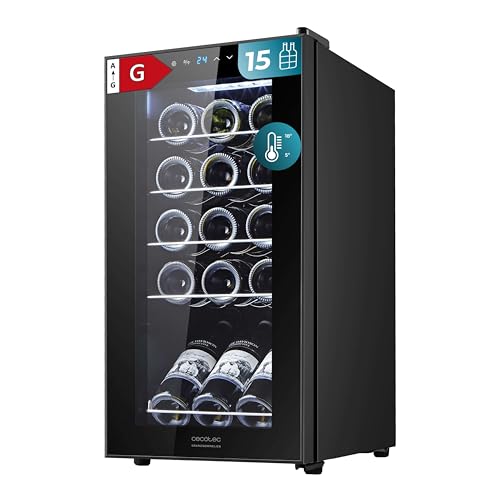 Cecotec Bolero GrandSommelier 1550 Black Compressor Weinkühlschrank schwarz 15 Flaschen Kompressor Temperatur einstellbar 5-18°C Touchpanel Cecotec Bolero GrandSommelier 1550 Black Compressor Weinkühlschrank schwarz 15 Flaschen Kompressor Temperatur einstellbar 5-18°C Touchpanel von Cecotec