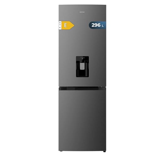 Cecotec Bolero Kombi-Kühlschrank 2 Türen mit Wasserspender CoolMarket Combi 296 DF WD Dark E, Dark Inox, 296 L, 60 cm Breite, FastCooling, FastFreezing und DeFrost Funktionen, LED innen Cecotec Bolero Kombi-Kühlschrank 2 Türen mit Wasserspender CoolMarket Combi 296 DF WD Dark E, Dark Inox, 296 L, 60 cm Breite, FastCooling, FastFreezing und DeFrost Funktionen, LED innen von Cecotec