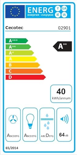 Cecotec Dekorative Dunstabzugshaube 90 cm Bolero Flux DT 908002 Glas Schwarz A++. 210W, Schwarzes Glas, Edelstahl, Absaugung 800m³/h, Touch-Steuerung, 3 Stufen, Booster, Aktivkohlefilter, Handbewegung Cecotec Dekorative Dunstabzugshaube 90 cm Bolero Flux DT 908002 Glas Schwarz A++. 210W, Schwarzes Glas, Edelstahl, Absaugung 800m³/h, Touch-Steuerung, 3 Stufen, Booster, Aktivkohlefilter, Handbewegung von Cecotec