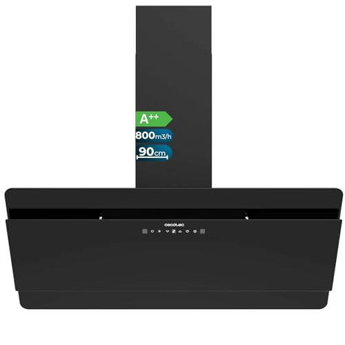 Cecotec Dekorative Dunstabzugshaube Flux Dt 908000 Glass Black A++, 90 cm, schwarzes Glas, 800 m³/h Leistung, Motor 210 W, A++, Touch-Control, 3 Stufen + Booster, Handbewegungssteuerung Cecotec Dekorative Dunstabzugshaube Flux Dt 908000 Glass Black A++, 90 cm, schwarzes Glas, 800 m³/h Leistung, Motor 210 W, A++, Touch-Control, 3 Stufen + Booster, Handbewegungssteuerung von Cecotec