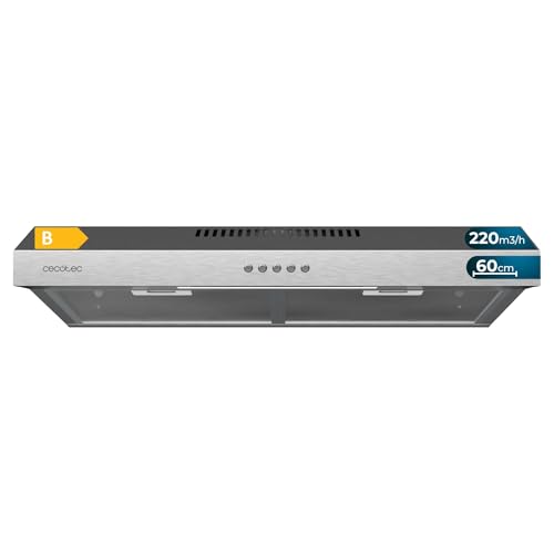Cecotec Dunstabzugshaube 60 cm breit Bolero Flux CM 602200 Inox B. Saugleistung 220m3/h, Motor 70W, Niedriger Verbrauch, Mechanische Steuerung, 3 Leistungsstufen, Inox-Finish Cecotec Dunstabzugshaube 60 cm breit Bolero Flux CM 602200 Inox B. Saugleistung 220m3/h, Motor 70W, Niedriger Verbrauch, Mechanische Steuerung, 3 Leistungsstufen, Inox-Finish von Cecotec