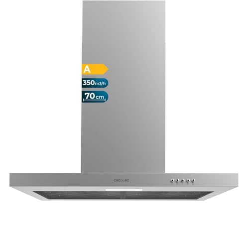 Cecotec Dunstabzugshaube 70 cm T-Form Bolero Flux TM 703500 Inox A. Saugleistung 350m3/h, Motor 70W, mechanische Steuerung, 3 Leistungsstufen, Licht und Aktivkohlefilter, Edelstahl Cecotec Dunstabzugshaube 70 cm T-Form Bolero Flux TM 703500 Inox A. Saugleistung 350m3/h, Motor 70W, mechanische Steuerung, 3 Leistungsstufen, Licht und Aktivkohlefilter, Edelstahl von Cecotec