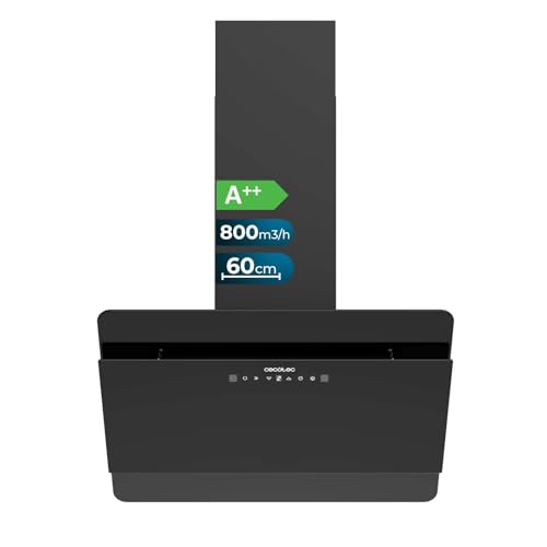 Cecotec Dunstabzugshaube Dekorativ 60 cm - Bolero Flux DT 608000 Glass Black A++. Motor 210W, niedriger Energieverbrauch, Saugkraft 800 m³/h, Touch-Control, 3 Stufen + Booster, Handbewegungssteuerung Cecotec Dunstabzugshaube Dekorativ 60 cm - Bolero Flux DT 608000 Glass Black A++. Motor 210W, niedriger Energieverbrauch, Saugkraft 800 m³/h, Touch-Control, 3 Stufen + Booster, Handbewegungssteuerung von Cecotec