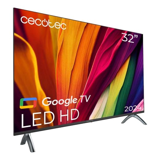 Cecotec Fernseher LED 32" Smart TV A4 Serie ALH40032. HD-Auflösung, Betriebssystem Google TV, Chromecast, Google Voice Assistant, Dolby Audio System und 16 GB ROM. Cecotec Fernseher LED 32" Smart TV A4 Serie ALH40032. HD-Auflösung, Betriebssystem Google TV, Chromecast, Google Voice Assistant, Dolby Audio System und 16 GB ROM. von Cecotec