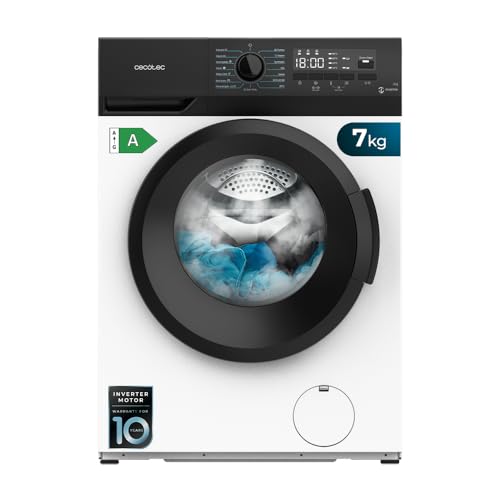 Cecotec Frontlader-Waschmaschine mit 7 kg Bolero DressCode 7300 Inverter A. 1950 W, 1200 U/min Maximal einstellbar, 15 Programme, Niedriger Verbrauch, Dampf SteamMax Cecotec Frontlader-Waschmaschine mit 7 kg Bolero DressCode 7300 Inverter A. 1950 W, 1200 U/min Maximal einstellbar, 15 Programme, Niedriger Verbrauch, Dampf SteamMax von Cecotec